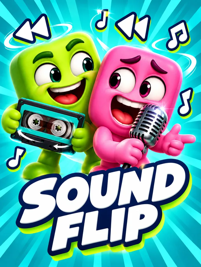 Sound Flip mit Kassette und Mikrofon